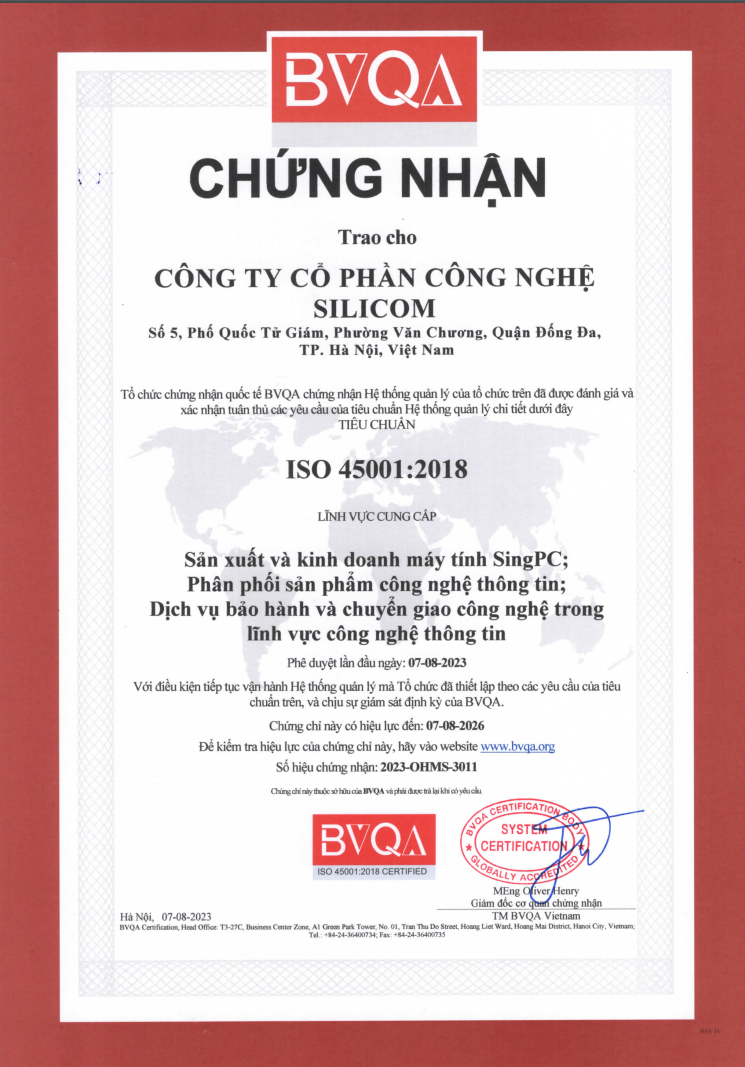 silicom-duoc-cap-chung-nhan-iso-45001